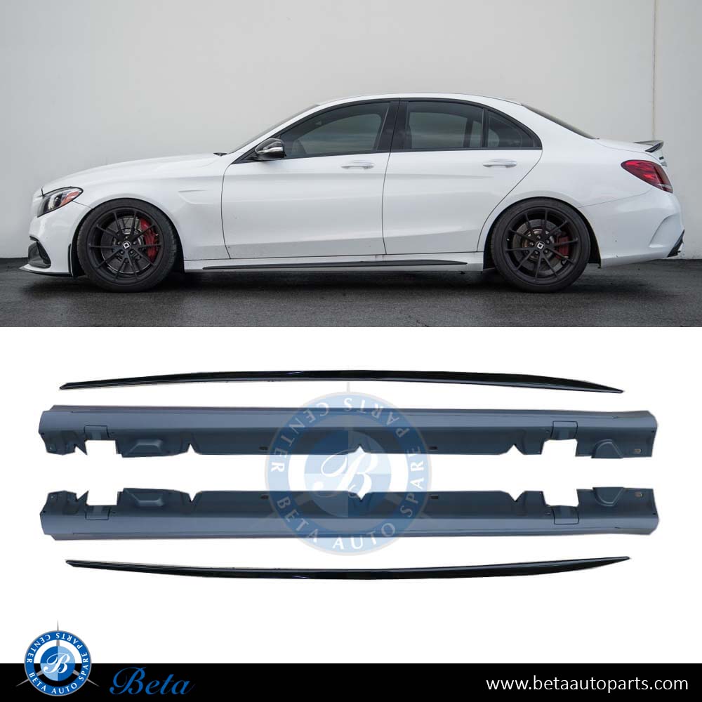 Side Skirt AMG C63 for Mercedes C-Class W205 2015-up models, Part Number 2056981554 / 2056981654 Side Skirt AMG C63 for Mercedes C-Class W205 2015-up models, Part Number 2056981554 / 2056981654